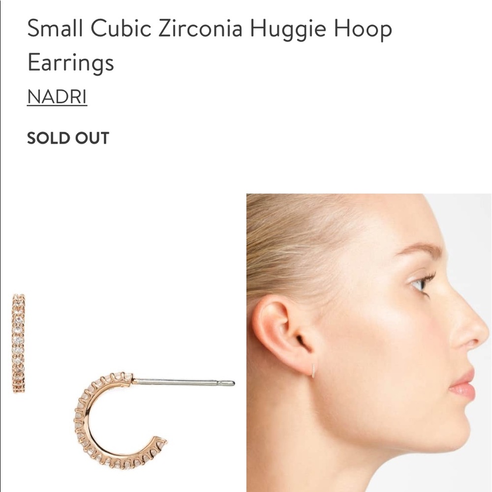 Nordstrom cubic zirconia ear hugging earrings